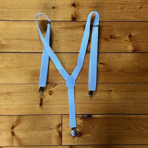 White Trouser Suspenders. One size fits all. - Picture 1 of 2